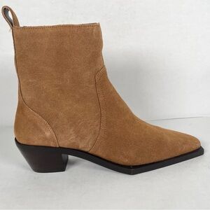 Mango brown suede ankle boots